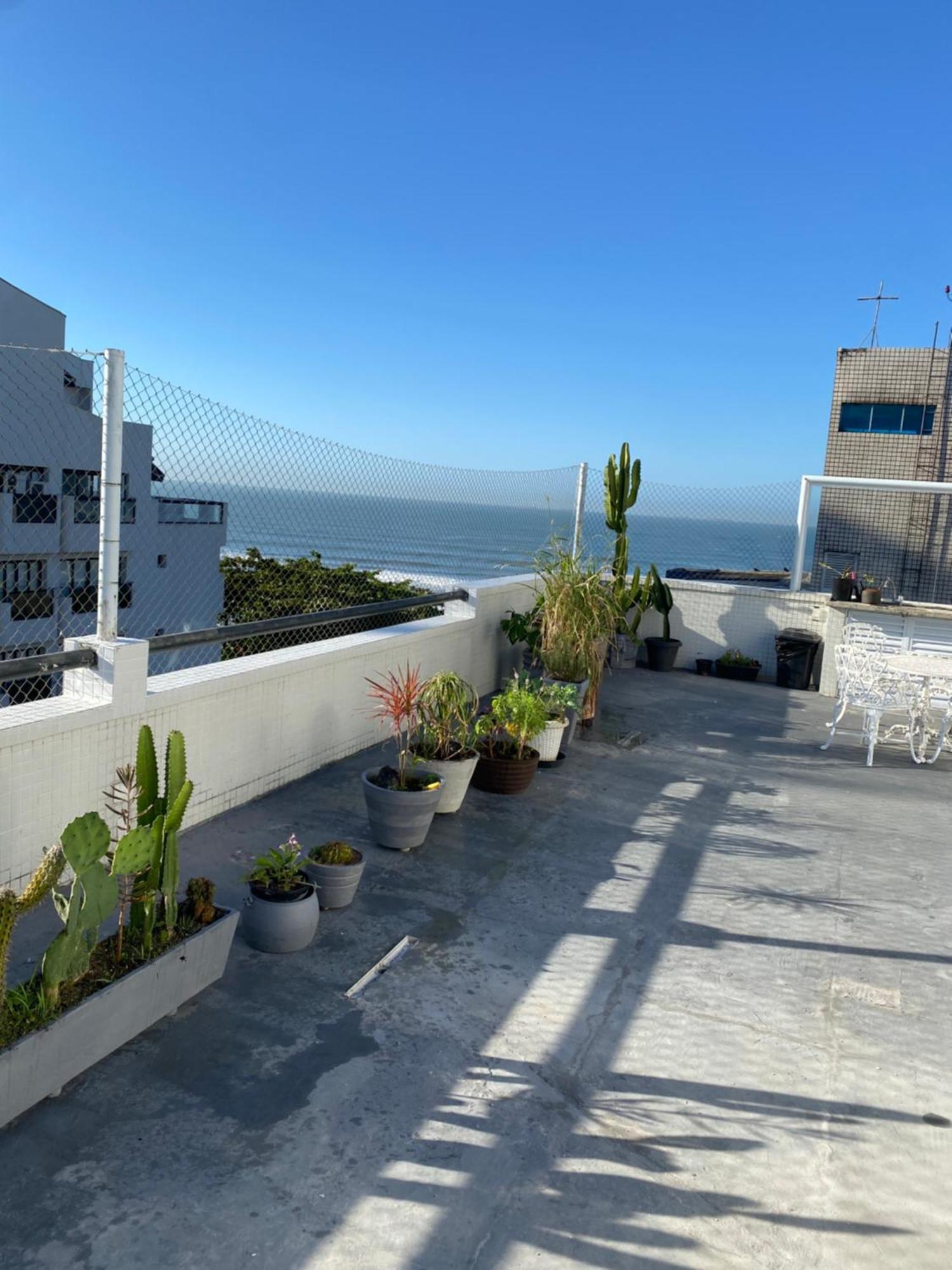Cobertura Com Area Externa Com Vista Para O Mar Na Melhor Praia Do Guaruja Tombo Exterior photo